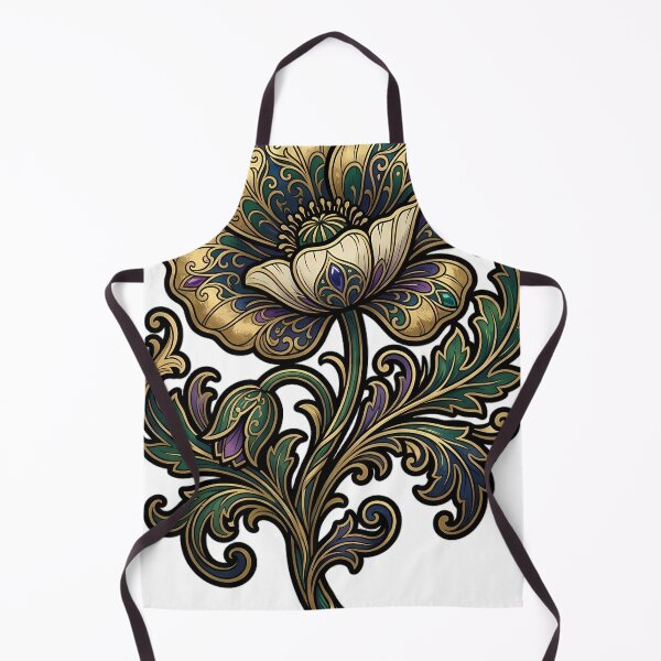 Item preview, Art Nouveau Poppy - Rounded Petal Botanical Emblem designed and sold by IllumeInk.