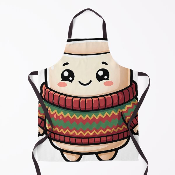 Item preview, Cute Christmas Marshmallow Kid in a Knitted Sweater designed and sold by pumsquare.