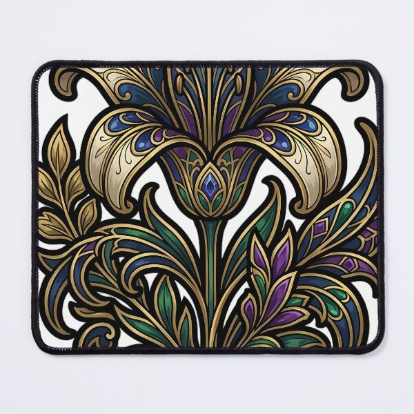 Item preview, Art Nouveau Lily - Curved Petal Botanical Emblem designed and sold by IllumeInk.