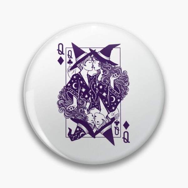 Item preview, Purple Halloween Witches Kissing Playing Card designed and sold by Denenberg Jardel.