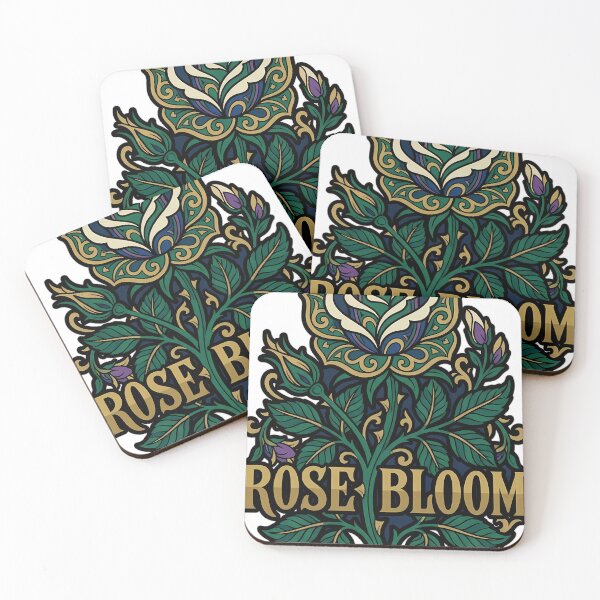 Item preview, Art Nouveau Rose Bloom - Layered Botanical Emblem designed and sold by IllumeInk.