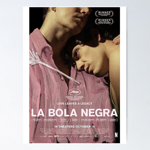 Item preview, La bola negra movie poster v1 designed and sold by Tinybluebird.