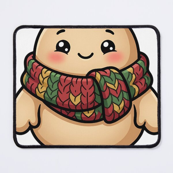 Item preview, Cute Christmas Marzipan Kid in a Knitted Cowl designed and sold by pumsquare.