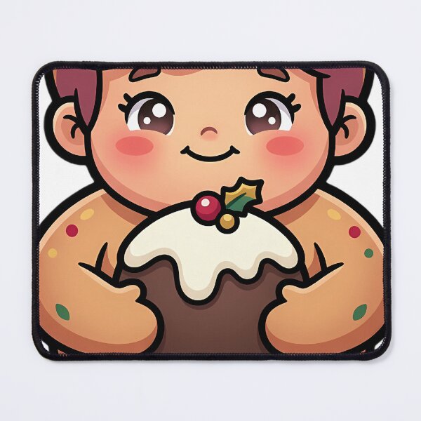 Item preview, Cute Christmas Sugar Plum Kid with a Christmas Pudding designed and sold by pumsquare.