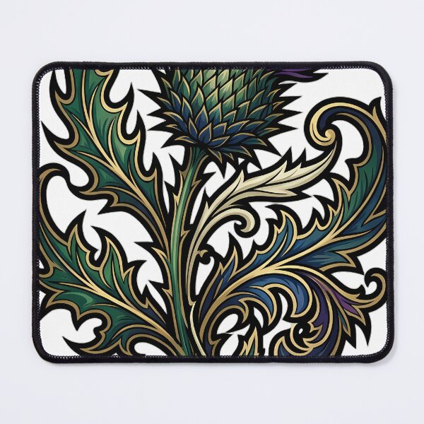 Item preview, Art Nouveau Thistle - Spiky Bloom Botanical Emblem designed and sold by IllumeInk.