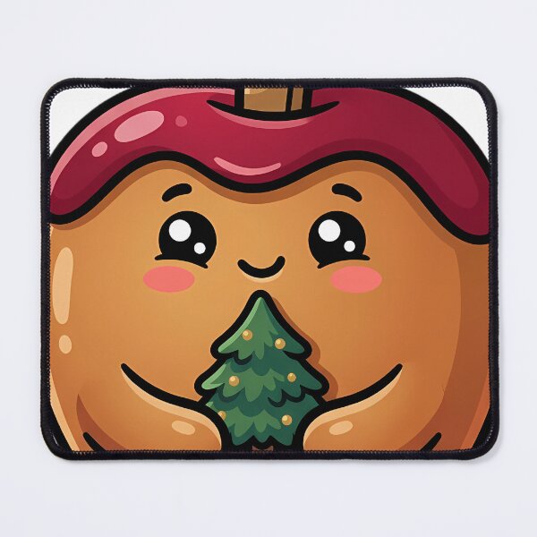 Item preview, Cute Christmas Toffee Apple Kid with a Potted Pine Tree designed and sold by pumsquare.