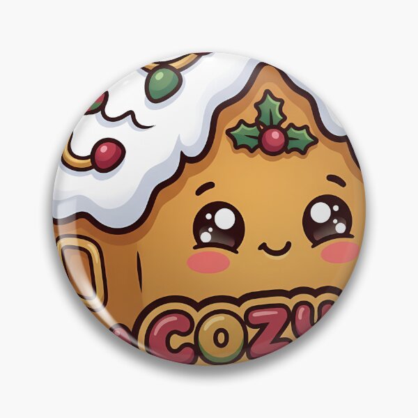 Item preview, Kawaii Gingerbread House with a Happy Face - Cozy Sweets designed and sold by pumsquare.
