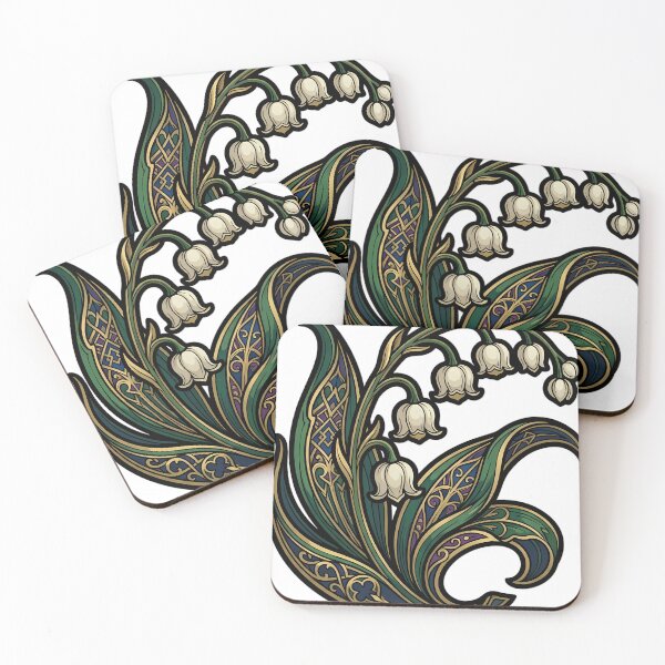 Item preview, Art Nouveau Lily of the Valley - Bell Bloom Botanical Emblem designed and sold by IllumeInk.