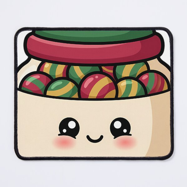 Item preview, Kawaii Candy Jar Full of Striped Sweets designed and sold by pumsquare.