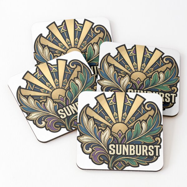 Item preview, Art Deco Sunburst - Geometric Ray Botanical Emblem designed and sold by IllumeInk.