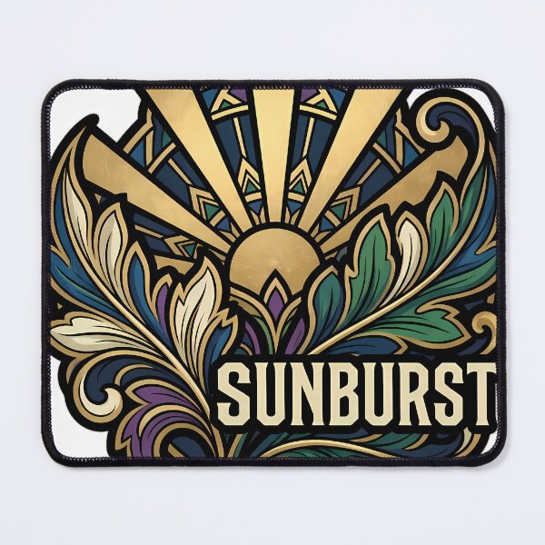 Item preview, Art Deco Sunburst - Geometric Ray Botanical Emblem designed and sold by IllumeInk.