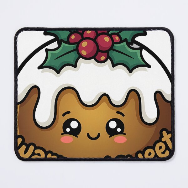 Item preview, Kawaii Christmas Pudding with a Happy Face - Warm and Sweet designed and sold by pumsquare.