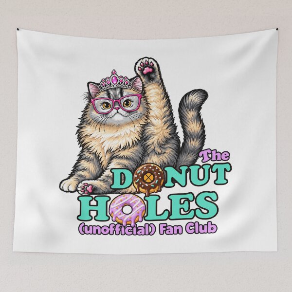 Item preview, The Donut Holes (unofficial) Fan Club Funny Cat designed and sold by PunPals-Art.