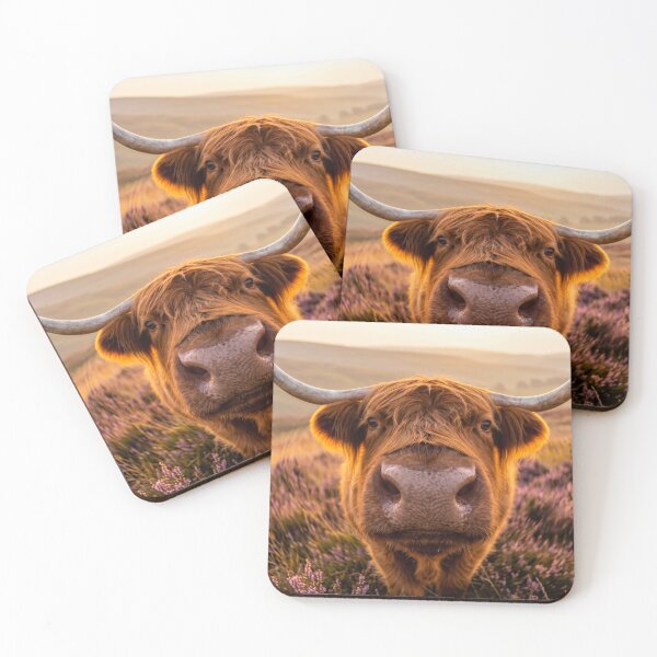 Item preview, Funny extreme close up - highland cow in heather designed and sold by TeeBeeDesigns.