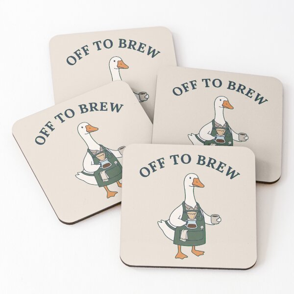 Item preview, Barista Goose Off To Brew Coffee designed and sold by dudelinart.