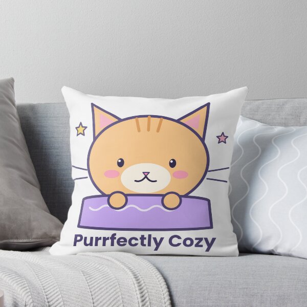 Item preview, Purrfectly Cozy Cute Kawaii Cat Blanket Lover Sticker designed and sold by Coco Zone .