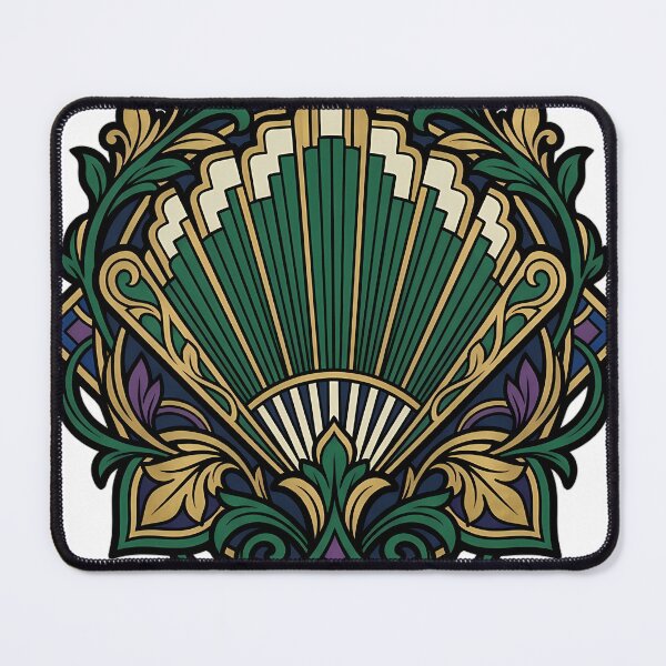 Item preview, Art Deco Reed - Vertical Geometric Fan Emblem designed and sold by IllumeInk.