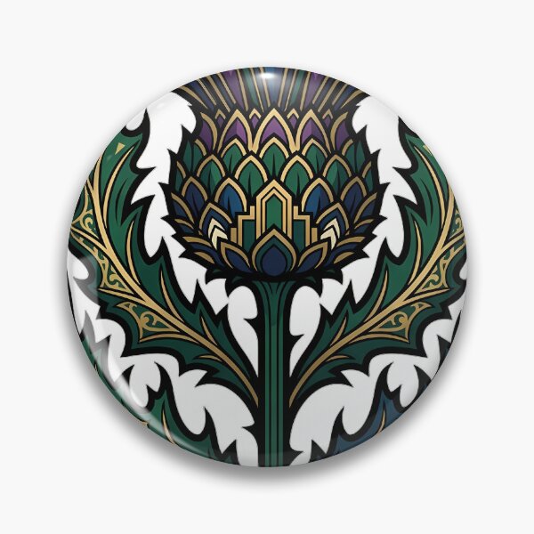 Item preview, Art Deco Thistle - Diamond Geometric Emblem designed and sold by IllumeInk.