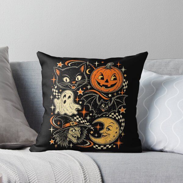 Item preview, Retro Halloween Witch Ghost Black Cat Spooky Pumpkin Moon designed and sold by HuserPiri.