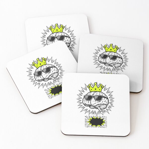 Item preview, Crowned Brain with Neon Comic Burst designed and sold by BAAKSHOP.