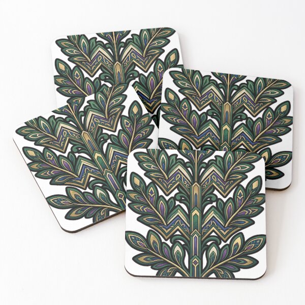 Item preview, Art Deco Chevron Vine - Zigzag Geometric Emblem designed and sold by IllumeInk.