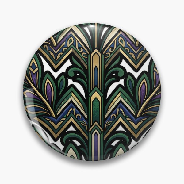 Item preview, Art Deco Chevron Vine - Zigzag Geometric Emblem designed and sold by IllumeInk.