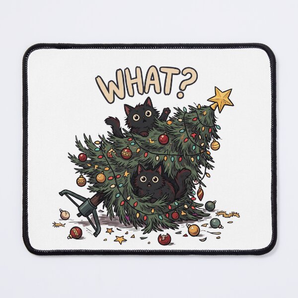 Item preview, What Cat Toppled The Christmas Tree designed and sold by DariaDoodleArt.