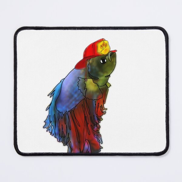 Item preview, Silly the beta fish in firefighter hat- animalzinhats  designed and sold by Ashley’sAnimalz.
