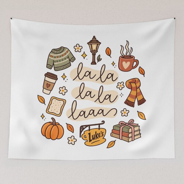Item preview, La La La La Laaaa Gilmore Girls Cozy Fall Stars Hollow Luke's Diner designed and sold by PunPals-Art.