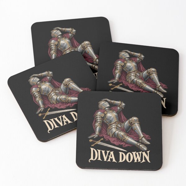Item preview, Diva Down Funny Exhausted Medieval Knight designed and sold by sollunadesignns.
