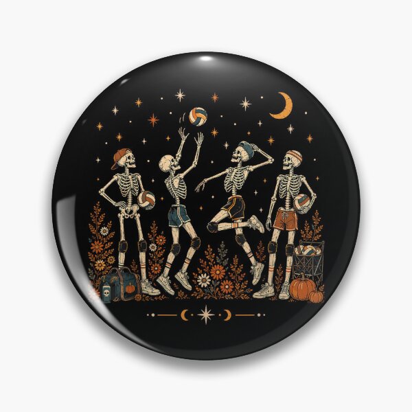 Item preview, Skeleton Volleyball Team Halloween Autumn Art designed and sold by HuserPiri.