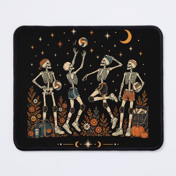 Item preview, Skeleton Volleyball Team Halloween Autumn Art designed and sold by HuserPiri.