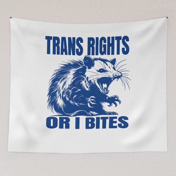Item preview, Trans Rights or I Bites Cat LGBTQ Pride designed and sold by egabilo.