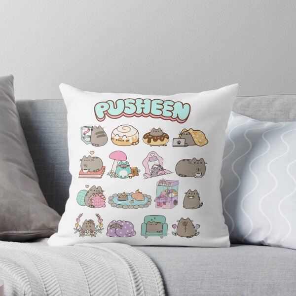 Item preview, Pusheen the Cat Cute Pastel Collage designed and sold by ROBOTFACE.