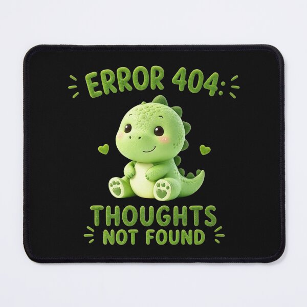 Item preview, Error 404 Thoughts Not Found Cute Dinosaur Minimalist T-Shirt designed and sold by kaream1308.