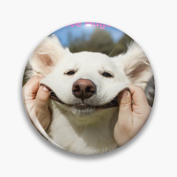 Item preview, Free Hugs & Smiles Funny Cute Dog designed and sold by nElyStyle.