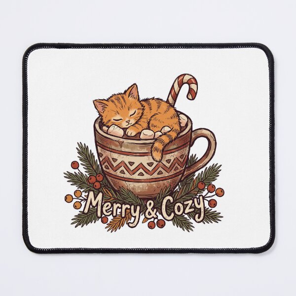 Item preview, Merry And Cozy Cat Cup designed and sold by DariaDoodleArt.