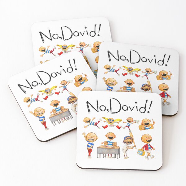 Item preview, No, David! Playful Book Character Collage designed and sold by ROBOTFACE.