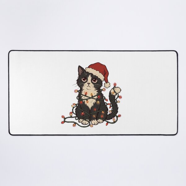 Item preview, Tuxedo Cat In Christmas Lights designed and sold by DariaDoodleArt.