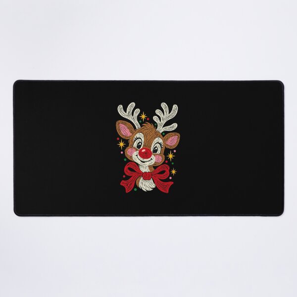 Item preview, Cute Christmas Reindeer with Red Bow designed and sold by Altenpendinton.