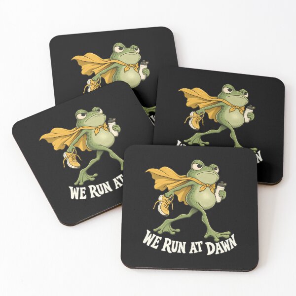 Item preview, We Run At Dawn Funny Running Frog designed and sold by sollunadesignns.