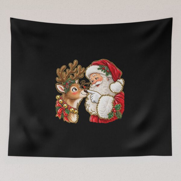 Item preview, Santa Giving a Reindeer a Nose Boop designed and sold by Altenpendinton.