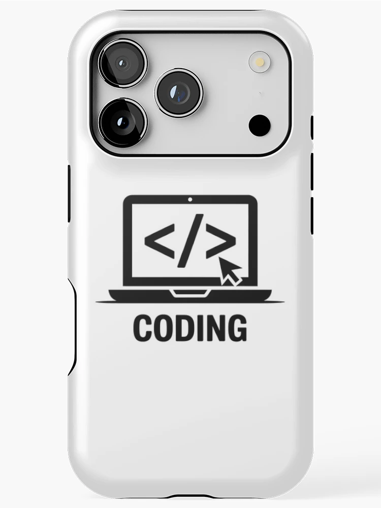 Thumbnail 1 of 4, iPhone Case, Coding Laptop Code Brackets Programmer Developer Gift designed and sold by LoFizzy.