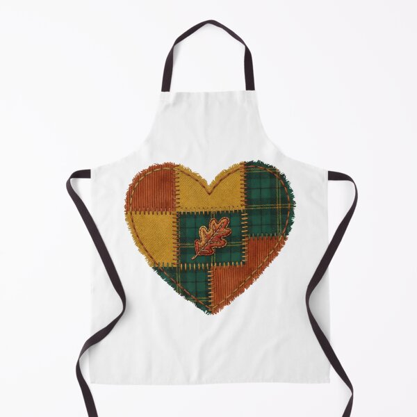 Item preview, Corduroy Patchwork Heart Embroidered Autumn Oak Leaf designed and sold by abdelski.