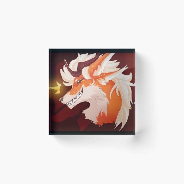 Item preview, Fierce Orange Demon Fox with Glowing Crown designed and sold by Baby-Care.