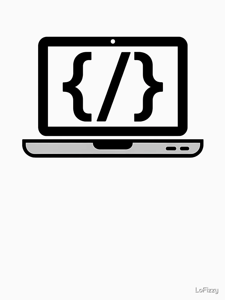 Thumbnail 6 of 6, Pullover Hoodie, Coding Laptop Code Brackets Programmer Developer Gift designed and sold by LoFizzy.