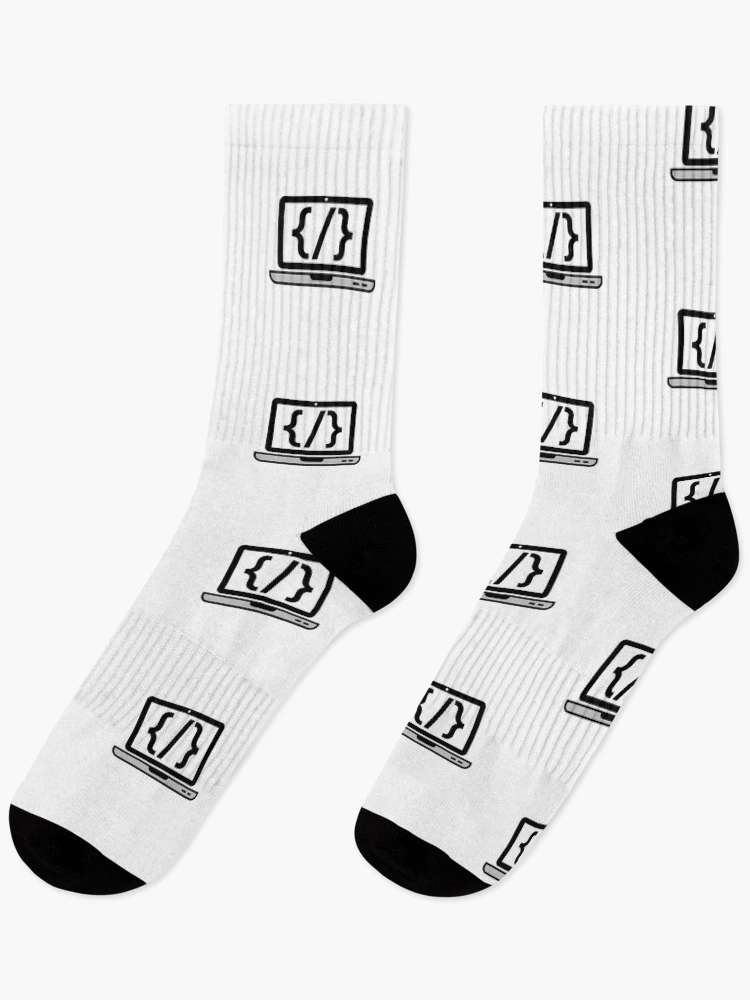 Thumbnail 1 of 5, Socks, Coding Laptop Code Brackets Programmer Developer Gift designed and sold by LoFizzy.