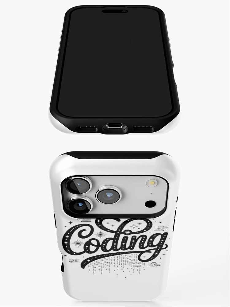 Thumbnail 3 of 4, iPhone Case, Coding Laptop Code Brackets Programmer Developer Gift designed and sold by LoFizzy.
