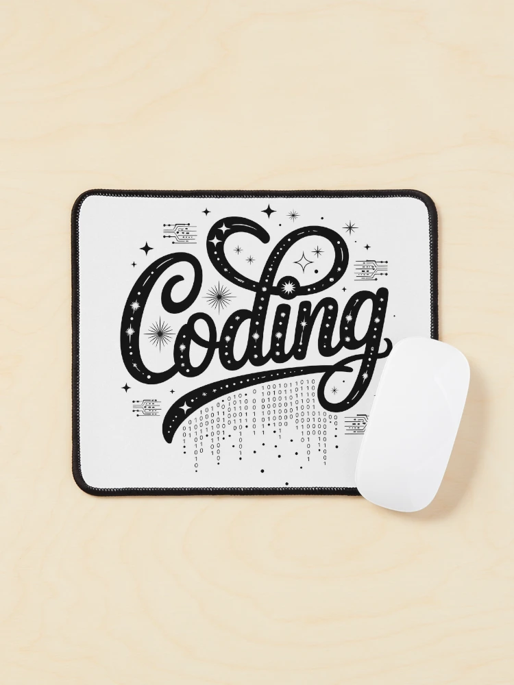 Thumbnail 1 of 5, Mouse Pad, Coding Laptop Code Brackets Programmer Developer Gift designed and sold by LoFizzy.