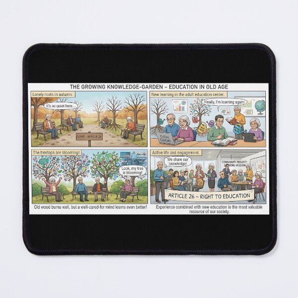 Item preview, Knowledge flourishes: Education in old age is a right designed and sold by Mianku | Für das Leben.